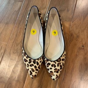 Marc Fisher leopard calf hair flats